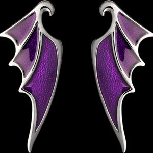 ISO Rocklove Maleficent Wing Post Earrings